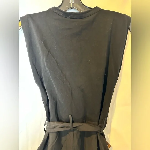 Zara NWT Chic Black Midi Dress with Belt Detail - Picture 11 of 13